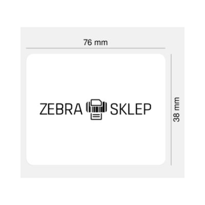 Etykiety termotransferowe papierowe Zebra Z-Perform 1000T niepowlekane z uniwersalnym trwałym klejem białe 76x38mm rdzeń 76mm