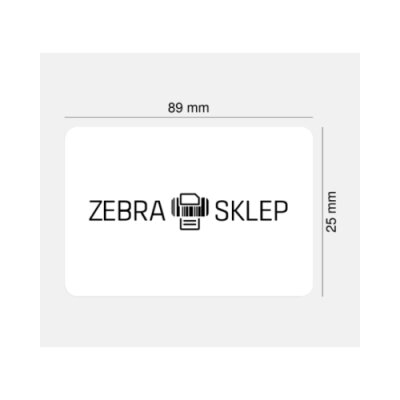 Etykiety termotransferowe papierowe Zebra Z-Perform 1000T niepowlekane z uniwersalnym trwałym klejem białe 89x25mm rdzeń 76mm