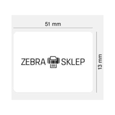 Etykiety termotransferowe poliestrowe Zebra Z-Ultimate 3000T White powlekane z uniwersalnym trwałym klejem białe 51x13mm rdzeń 76mm