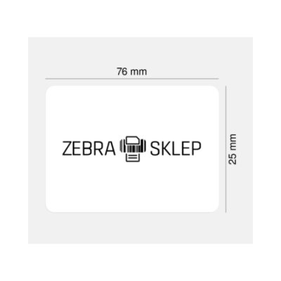 Etykiety termotransferowe poliestrowe Zebra Z-Ultimate 3000T White powlekane z uniwersalnym trwałym klejem białe 76x25mm rdzeń 76mm