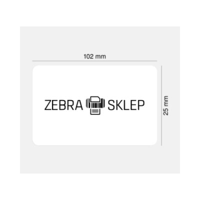 Etykiety termotransferowe poliestrowe Zebra Z-Ultimate 3000T White powlekane z uniwersalnym trwałym klejem białe 102x25mm rdzeń 76mm