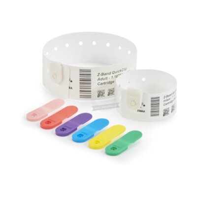 Klipsy do opasek na rękę ZEBRA Z-Band QuickClip zielone