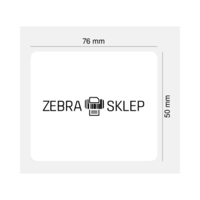 Etykiety termiczne papierowe Zebra Z-Perform 1000D Black Mark niepowlekane z uniwersalnym trwałym klejem białe 76.2x50.8mm rdzeń 19mm