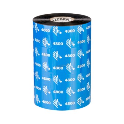 Taśma żywiczna Zebra 4800 Standard Performance Resin czarna 80mmx450m rdzeń 25mm