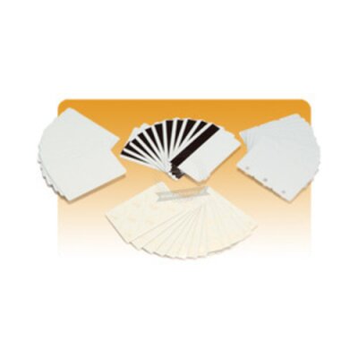 Karty plastikowe Zebra PVC Premier z recyklingu białe 0,762mm - 500 kart