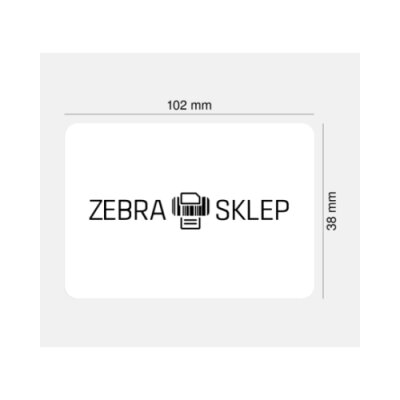 Etykiety termiczne papierowe Zebra Z-Perform 1000D niepowlekane z uniwersalnym trwałym klejem białe 102x38mm rdzeń 25mm