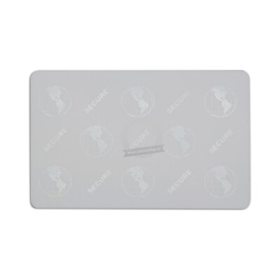 Karty plastikowe ZEBRA PVC Premier Plus Security z zabezpieczeniem (hologram 3D z kulą ziemską) białe 0,762 mm - 500 kart