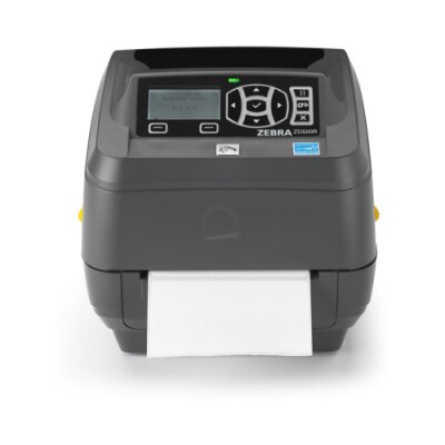 Drukarka termotransferowa ZD500R Zebra; 300 dpi, EU and UK Cords, USB, Serial, Centronics Parallel, Ethernet, 802.11abgn and Bluetooth, RFID-UHF ROW