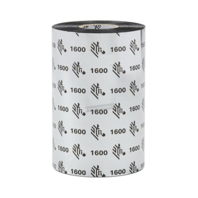 Taśma woskowa Zebra 1600 Economy Wax czarna 110mmx450m rdzeń 25mm