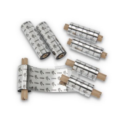 Taśma woskowo-żywiczna Zebra 3300 Standard High-Performance Wax/Resin czarna 84mmx74m rdzeń 12.7mm