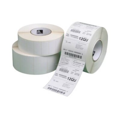 Papier ciągły termiczny Zebra Z-Perform 1000D niepowlekany z uniwersalnym trwałym klejem biały 60mmx71m rdzeń 25mm