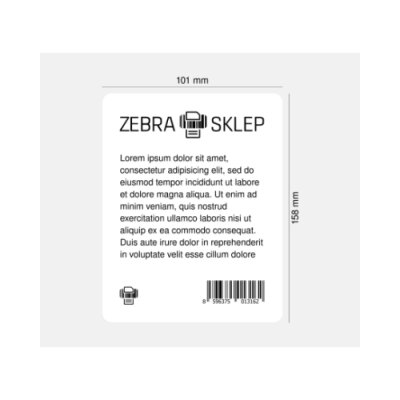 Etykiety termiczne papierowe Zebra Z-Perform 1000D niepowlekane z uniwersalnym trwałym klejem białe 101.6x158.8mm rdzeń 25mm