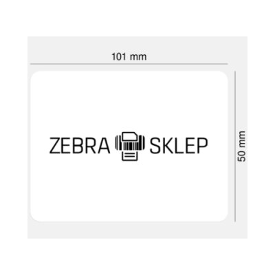 Etykiety termiczne papierowe Zebra Z-Perform 1000D Black Mark niepowlekane z uniwersalnym trwałym klejem białe 101.6x50.8mm rdzeń 19mm
