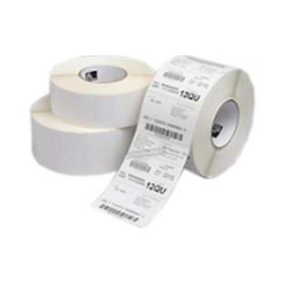 Próbka etykiet termotransferowych poliimidowych Zebra Z-Supreme 4000T White z uniwersalnym trwałym klejem białe 41.3x6.35mm rdzeń 76mm
