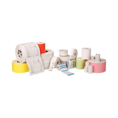Próbka etykiet termotransferowych polipropylenowych Zebra 8000T CryoCool z uniwersalnym trwałym klejem białe 50.8x25.4mm rdzeń 76mm