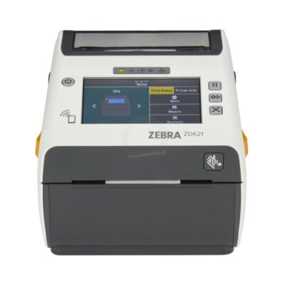 Drukarka termiczna ZD621; Healthcare, Color Touch LCD; 300 dpi, USB, USB Host, Ethernet, Serial, BTLE5, EU Cords,