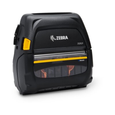 Drukarka termiczna ZQ521 Zebra; media width 4.45"/113mm, English/Latin fonts, Bluetooth 4.1, linerless, stnd battery, EMEA Certs