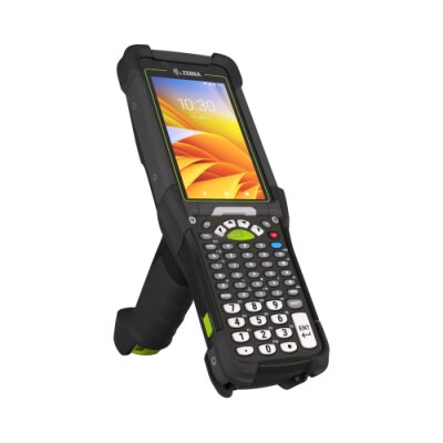 Terminal mobilny MC9450 Zebra; LAN, WIFI 6E, WAN - Data Only, 5G / LTE, GPS, One SIM, One eSIM, Gun, Bluetooth, NFC, 4.3" Display, Vibrator, Android GMS, SE58 Imager, 8MP FF + 16MP RF Camera, 6GB RAM / 128GB UFS, 53 Key 5250 Emulation, 7000mAh Standard Ba
