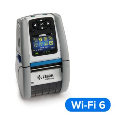 Drukarka termiczna ZQ610 Plus Zebra; 2"/48mm Healthcare, English/Latin fonts, Wi-Fi 6 Dual Radio (802.11AX / BT5.x), Linered platen, 0.75" core, Belt clip