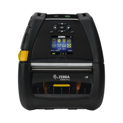 Drukarka termiczna ZQ630 Plus Zebra; English fonts, Dual 802.11AC / BT 4.x, Linerless platen, 1.375" core, Group E, Shoulder strap, Belt clip
