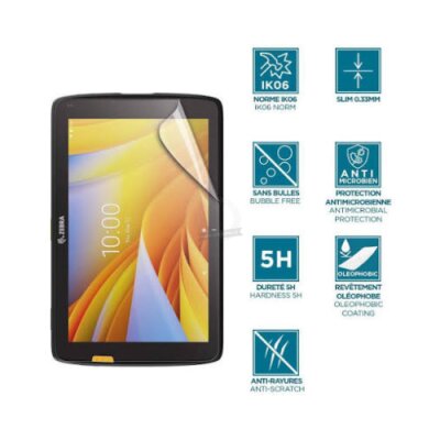 SCREEN PROTECTOR ANTI-SHOCK/IK06 CLEAR FOR ZEBRA ET40 - ET45 Mobilis