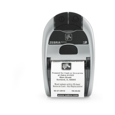Drukarka termiczna iMZ220 Zebra; CPCL/ZPL, UK Plug, USB/802.11n, 16M/128M, iOS, LinkOS, English, Grouping E