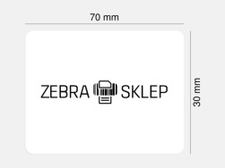 Etykiety termotransferowe papierowe Zebra Z-Perform 1000T niepowlekane z uniwersalnym trwałym klejem białe 70x30mm rdzeń 25mm