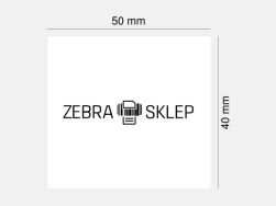 Etykiety termotransferowe papierowe białe 50x40mm - zamiennik